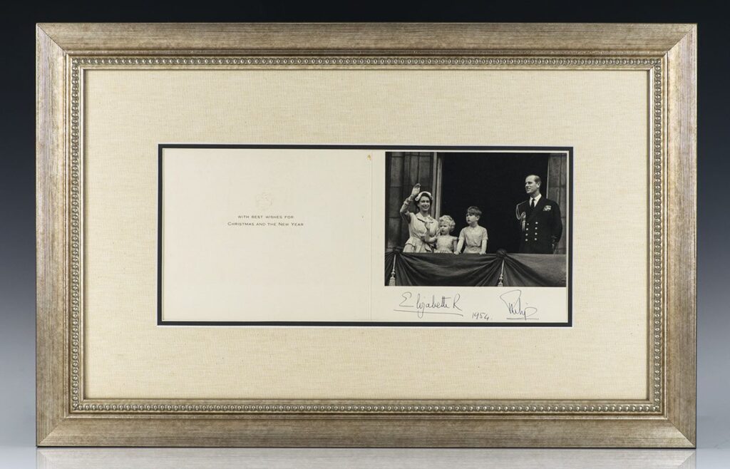 Signed Card From Queen Elizabeth and Prince Philip.