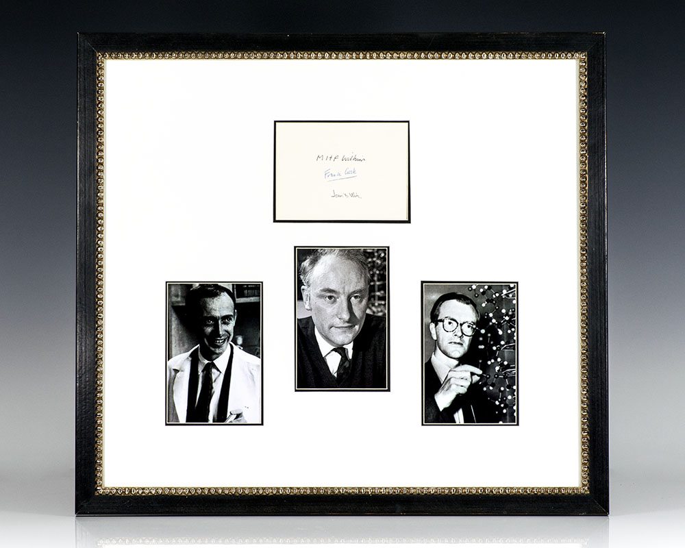 Francis Crick, James Watson and Maurice Wilkins Autograph.