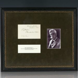 Justice Oliver Wendell Holmes, Jr. Autograph.