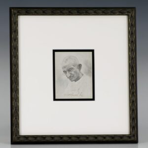 Mohandas K. Gandhi Signed Photograph.