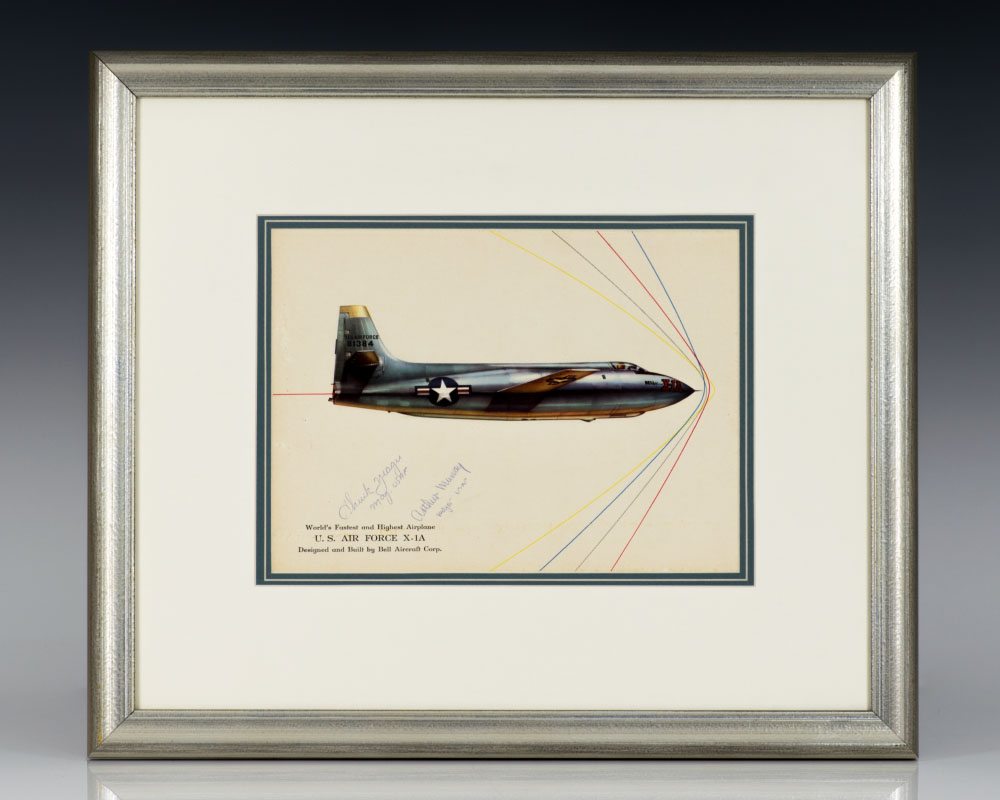 Bell X-1A rocket-powered Aircraft Signed by Chuck Yeager and Arthur W. Murray.