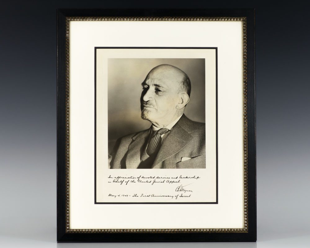 Chaim Weizmann Signed Photograph.