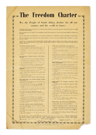 The Freedom Charter of South Africa Signed Broadside. - Image 2