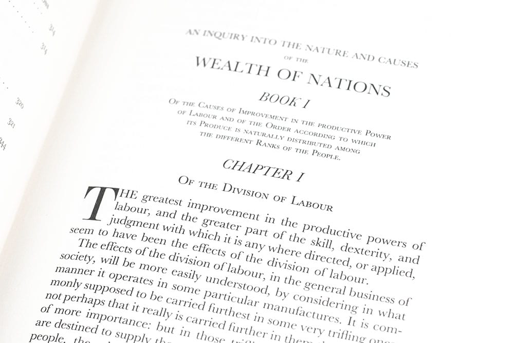 An Inquiry into the Nature and Causes of the Wealth of Nations.