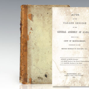 Acts of the Called Session of the General Assembly of Alabama, Held in the City of Montgomery, Commencing on the Second Monday in January 1861.