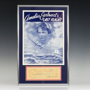 Amelia Earhart Signed Check.