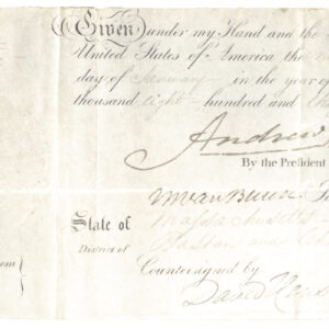 Andrew Jackson and Martin Van Buren Signed Document.