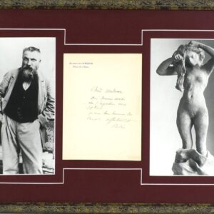 Auguste Rodin Autograph Signed Letter.