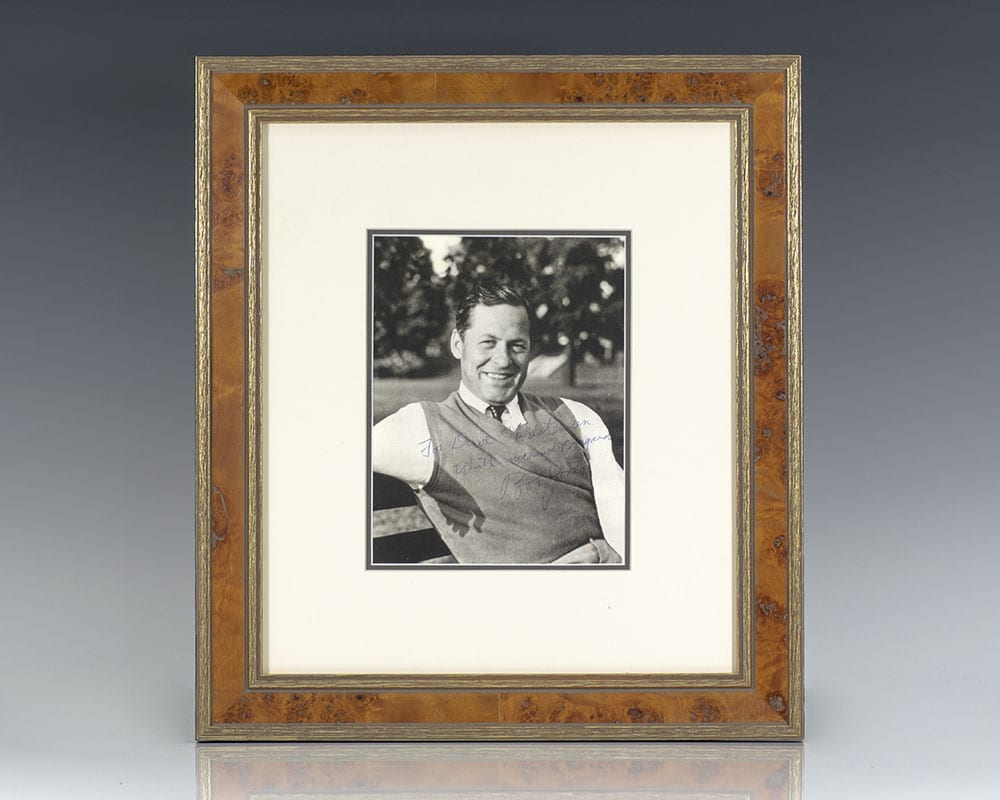 Bobby Jones Signed Photograph.