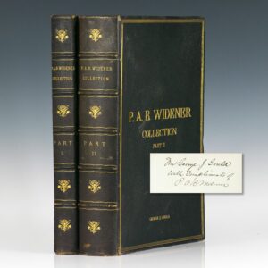 Catalogue of Paintings Forming the Private Collection of P. A. B. Widener. Asbourne - Near Philadelphia. Part I: Modern Paintings; Part II: Early English and Ancient Paintings.