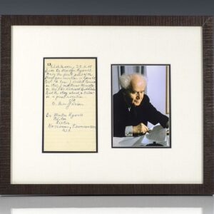 David Ben-Gurion Autograph Letter Signed.