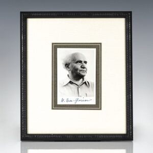 David Ben-Gurion Signed Photograph.