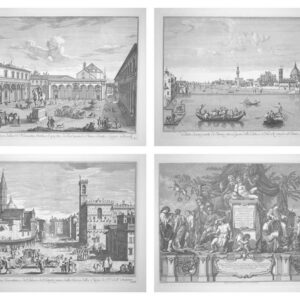 Eighteenth Century Views of Florence, Portfolio of 27 Plates (Reproduction of the 1754 Edition Scelta Di XXIV Vedute della principali Contrade, Pizze, Chiese, e Palazzi dell Citta di Firenze).