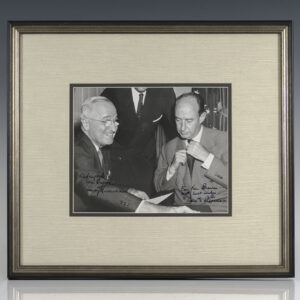 Harry S. Truman and Adlai Stevenson Signed Photograph.