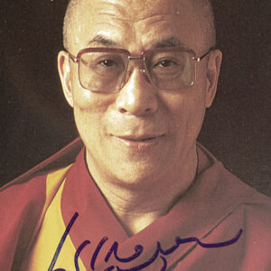 His Holiness the Dalai Lama Signed Photograph.