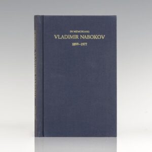 In Memoriam: Vladimir Nabokov 1899-1977.