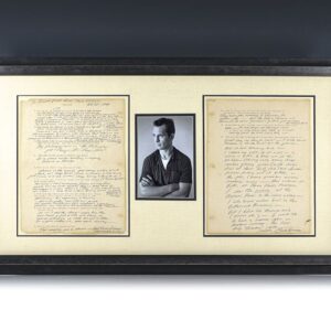 Jack Kerouac Autograph Manuscript Signed.