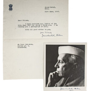 Jawaharlal Nehru Photograph Signed.