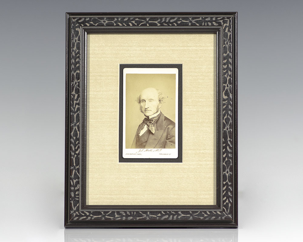 John Stuart Mill Signed Carte-de-Visite.