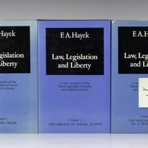 Law, Legislation and Liberty. A New Statement of the Liberal Principles of Justice and Political Economy.