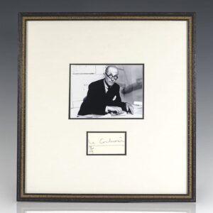 Le Corbusier Autograph Note Signed.