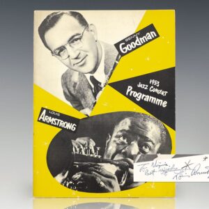 Louis Armstrong 1953 Jazz Concert Programme Signed.