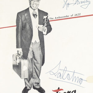 Louis Armstrong Autograph Signed Poster.