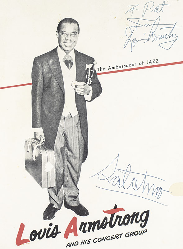 Louis Armstrong Autograph Signed Poster.