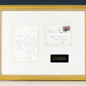Mark Twain Autographed Letter Signed To Bram Stoker.