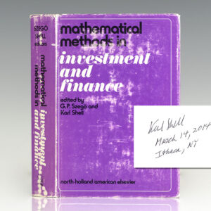Mathematical Methods in Investment and Finance.