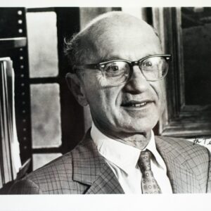 Milton Friedman Signed Photograph.