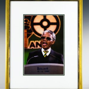 Nelson Mandela Signed Photograph.
