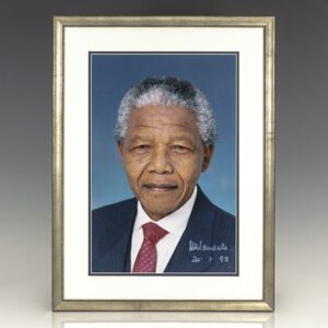 Nelson Mandela Signed Photograph.