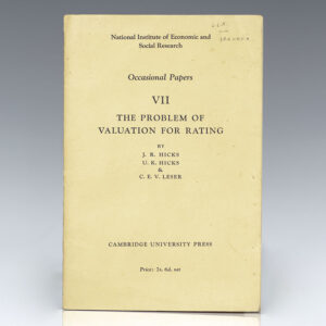 Occasional Papers VII: The Problem of Valuation For Rating.