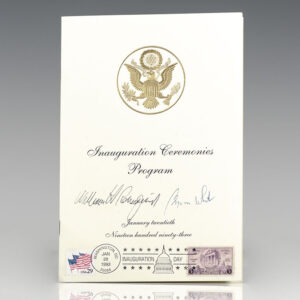 President Bill Clinton Inauguration Ceremonies Program.
