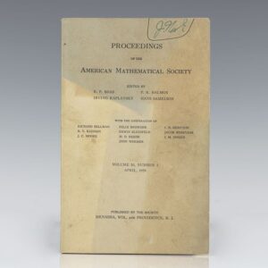 Proceedings of the American Mathematical Society: April, 1959.