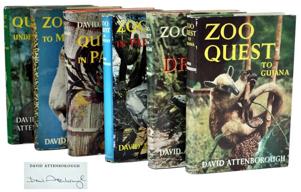 Complete Set: Zoo Quest To Guiana, Zoo Quest For A Dragon, Zoo Quest in Paraguay, Quest in Paradise, Zoo Quest To Madagascar, Quest Under Capricorn.