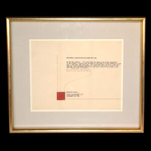 Frank Lloyd Wright Autographed Letter