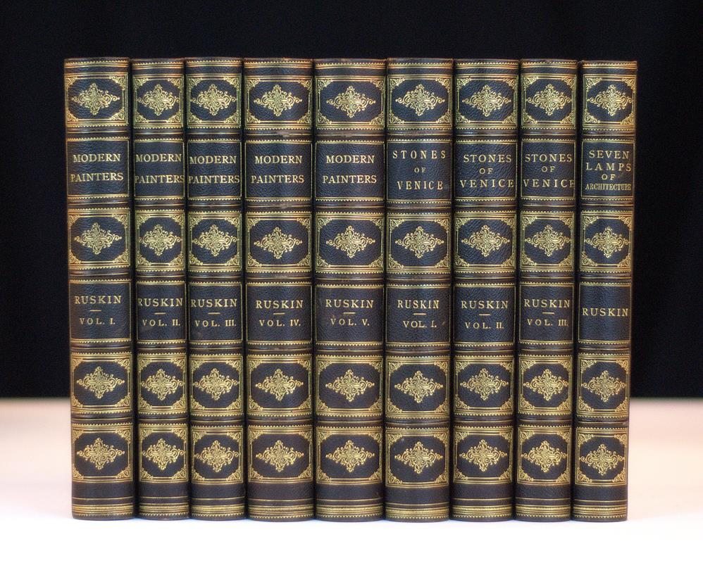 The Works of John Ruskin (Modern Painters, Stones of Venice, Seven Lamps of Architecture).