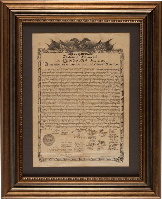 Centennial Memorial Declaration of Independence.