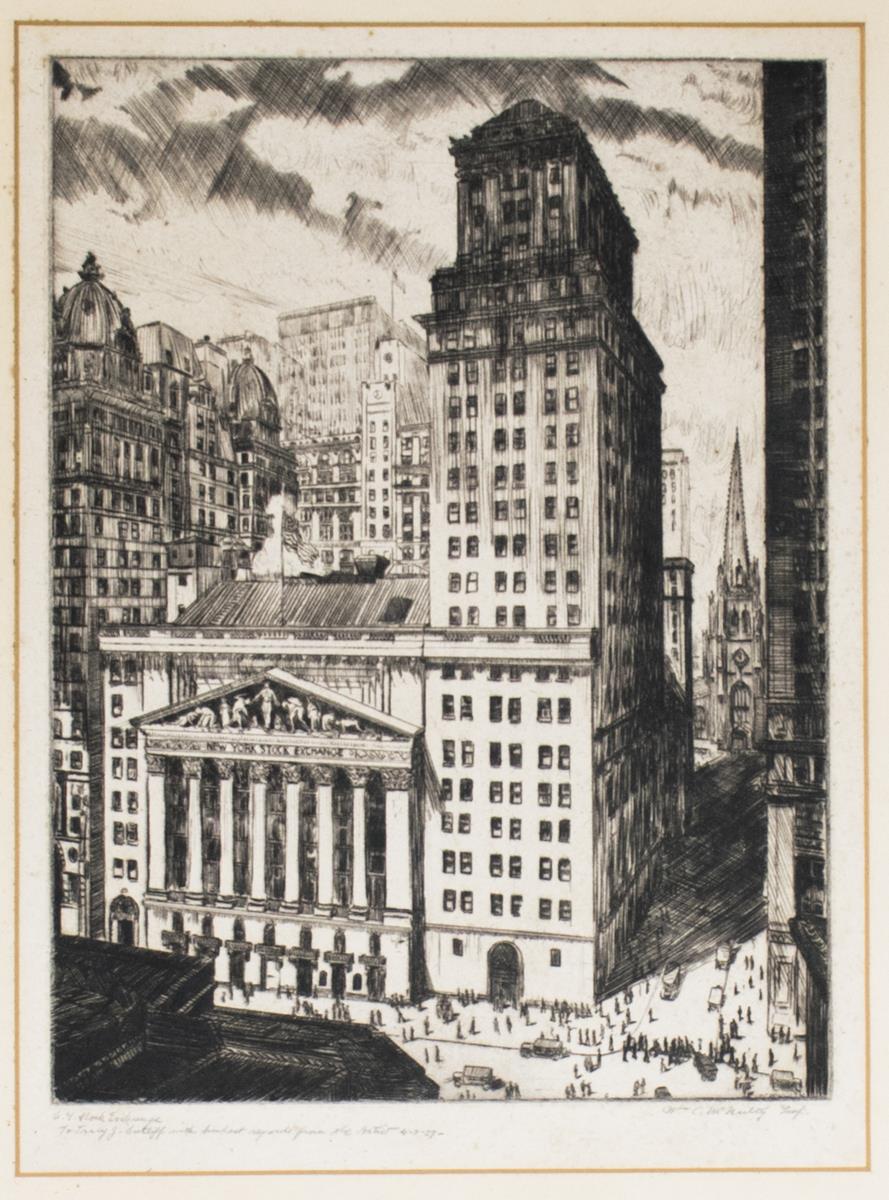 New York Stock Exchange Etching