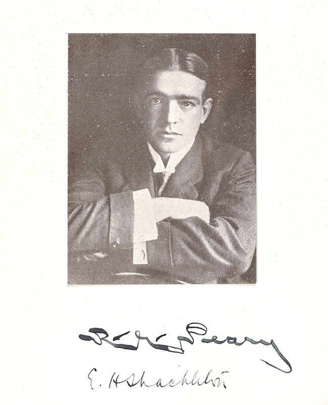 Ernest Henry Shackleton and Robert E. Peary Signed Explorers Club Luncheon Menu.