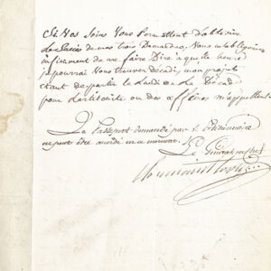 François-Dominique Toussaint L'Ouverture Autograph Letter Signed
