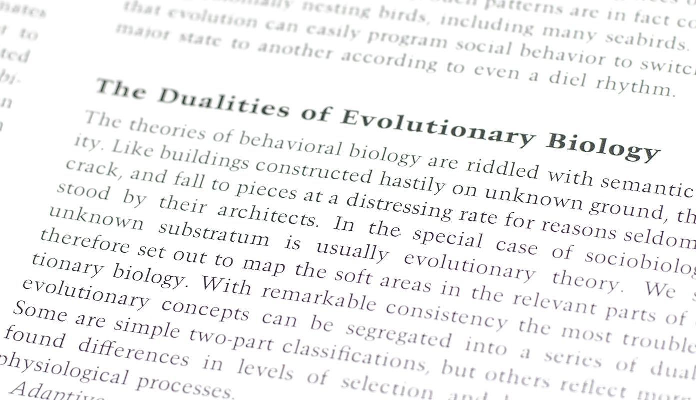 Sociobiology: The New Synthesis