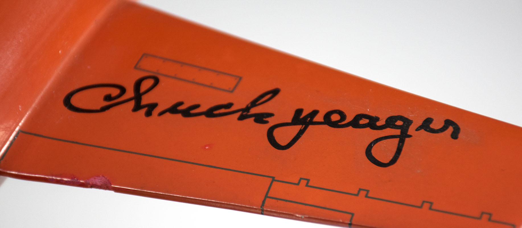 CHUCK YEAGER BELL X-1 SPEED OF SOUND SIGNED AUTO ROCKET RESEARCH PLANE JET BASE