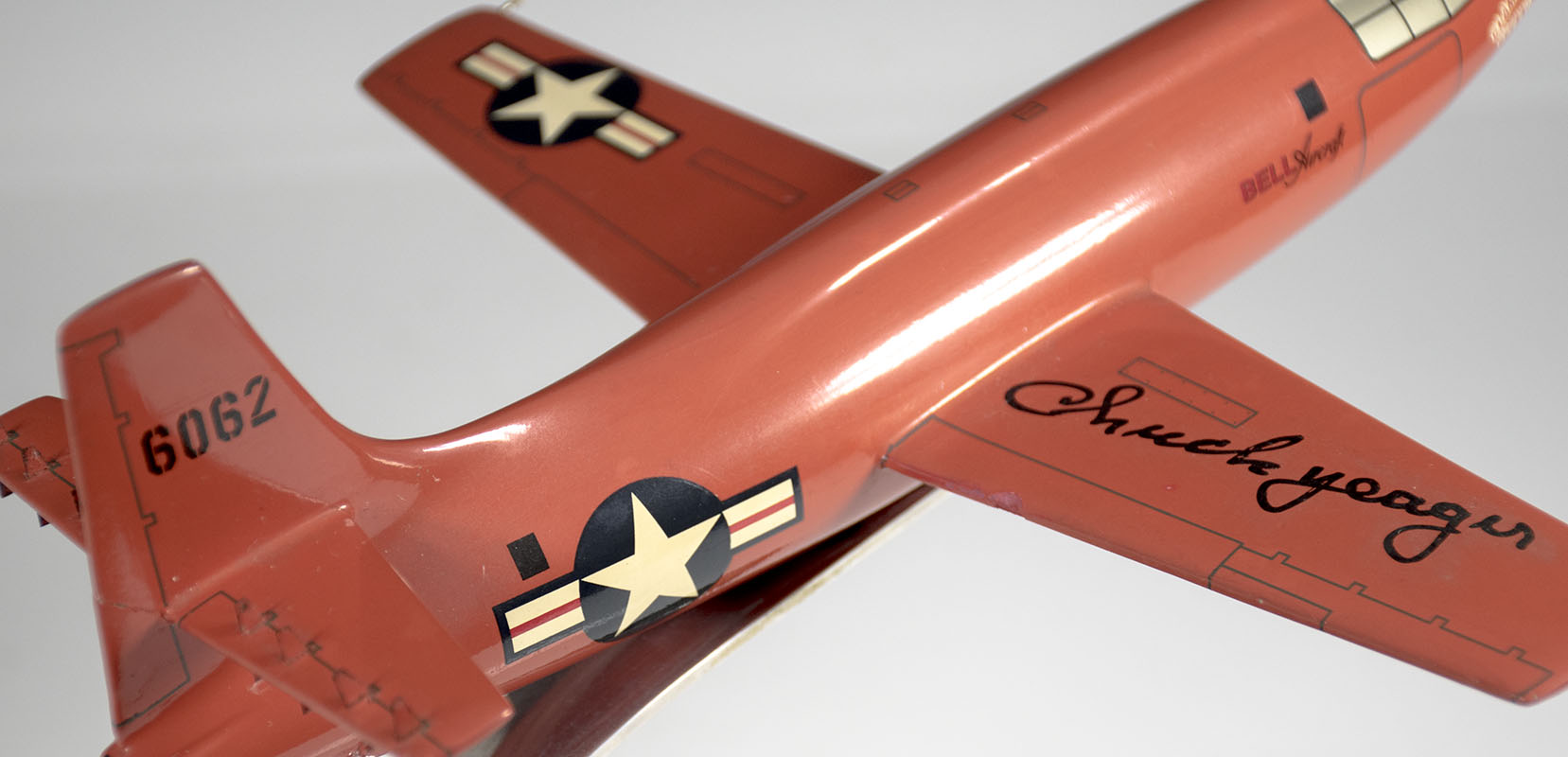 CHUCK YEAGER BELL X-1 SPEED OF SOUND SIGNED AUTO ROCKET RESEARCH PLANE JET BASE