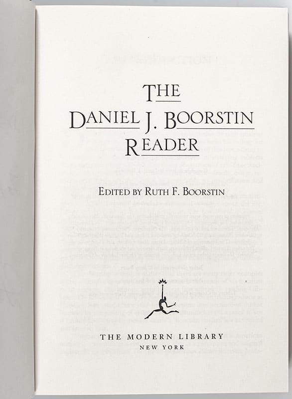 The Daniel J. Boorstin Reader