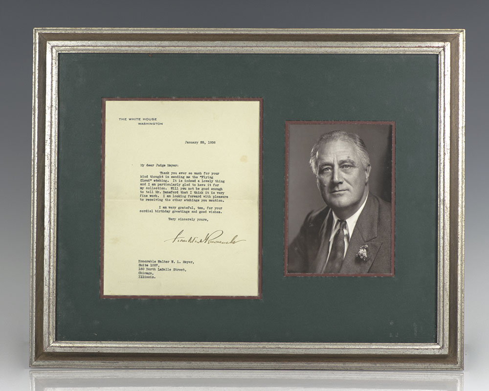 Franklin D. Roosevelt Typed Letter Signed.