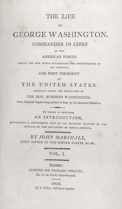 The Life of George Washington.
