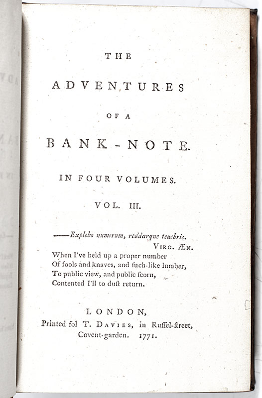 The Adventures of a Bank-Note
